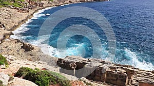 Cliffs bay landscape panorama Parc natural de MondragÃ³ Mallorca Spain