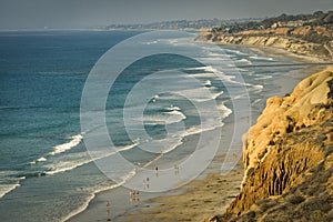 Cliffs, Beach, and Ocean, California