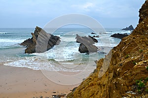 Cliffs and beaches at the Costa Vicentina Natural Park, Southwestern Portugal