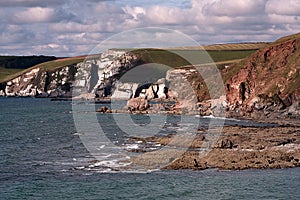 Cliffs at Bigbury, Devon, UK