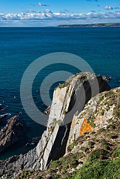 Cliffs Burgh Island Devon