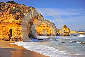 Cliffs on Camilo beach, Lagos, Algarve