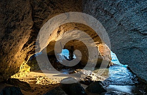 Cliffs and caves at ther coast of Tropea