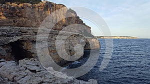 Cliffs of the coast of Mallorca photo