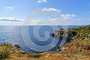 Cliffs on the coast of Yailata site