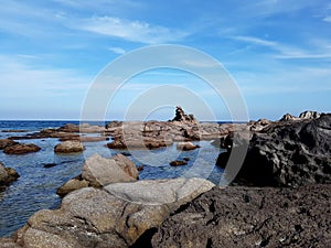 Cliffs and coastline, Portoscuso, Sardinia Italy