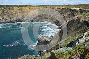 Cliffs at the Costa Vicentina Natural Park, Southwestern Portugal