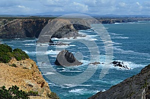 Cliffs at the Costa Vicentina Natural Park, Southwestern Portugal