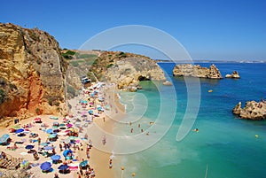 Cliffs at the Dona Ana beach, Algarve coast