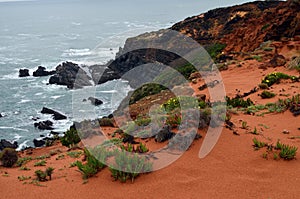 Cliffs and dunes at the Costa Vicentina Natural Park, Southwestern Portugal