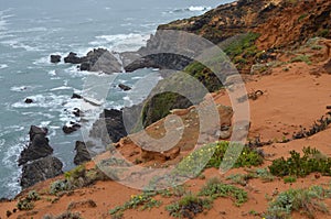 Cliffs and dunes at the Costa Vicentina Natural Park, Southwestern Portugal