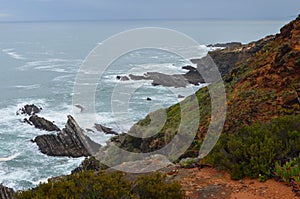 Cliffs and dunes at the Costa Vicentina Natural Park, Southwestern Portugal