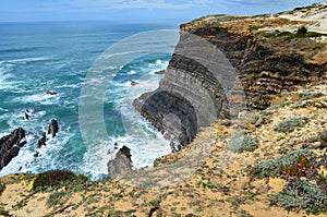 Cliffs and dunes at the Costa Vicentina Natural Park, Southwestern Portugal