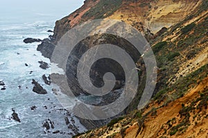 Cliffs and dunes at the Costa Vicentina Natural Park, Southwestern Portugal