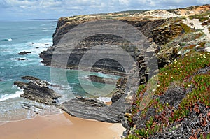 Cliffs and dunes at the Costa Vicentina Natural Park, Southwestern Portugal