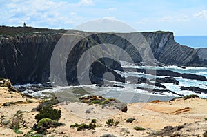 Cliffs and dunes at the Costa Vicentina Natural Park, Southwestern Portugal