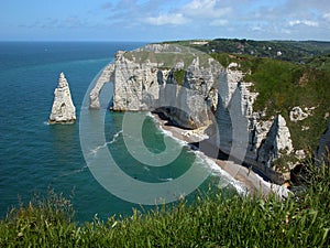 Cliffs at Etretat France Europe photo