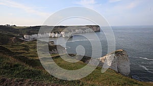 Cliffs of Flamborough over North Sea.