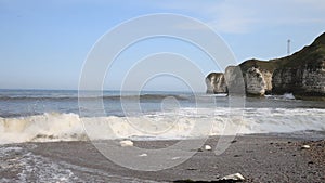 Cliffs of Flamborough over North Sea.