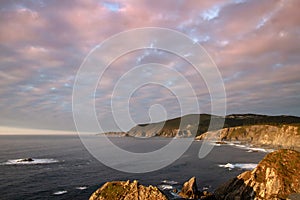 Cliffs in Galicia coastline photo
