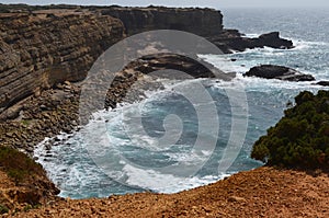 Cliffs and geological unconformities at the Costa Vicentina Natural Park, Southwestern Portugal