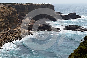 Cliffs and geological unconformities at the Costa Vicentina Natural Park, Southwestern Portugal