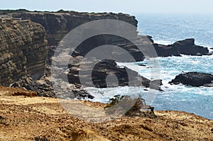 Cliffs and geological unconformities at the Costa Vicentina Natural Park, Southwestern Portugal