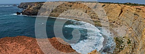 Cliffs and geological unconformities at the Costa Vicentina Natural Park, Southwestern Portugal