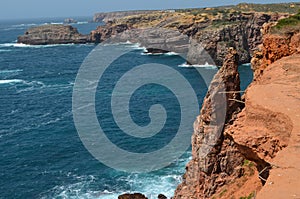 Cliffs and geological unconformities at the Costa Vicentina Natural Park, Southwestern Portugal