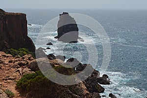 Cliffs and geological unconformities at the Costa Vicentina Natural Park, Southwestern Portugal