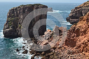 Cliffs and geological unconformities at the Costa Vicentina Natural Park, Southwestern Portugal