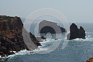 Cliffs and geological unconformities at the Costa Vicentina Natural Park, Southwestern Portugal