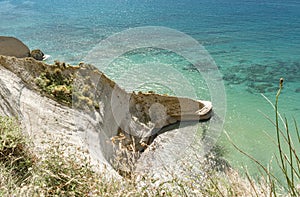 the cliffs on the greek island of corfu are exceptionally beautiful