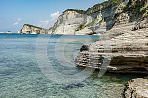 the cliffs on the greek island of corfu are exceptionally beautiful