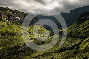 Cliffs, hills and the Tugela River