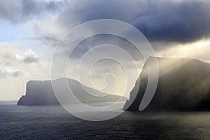 Cliffs at Kalsoy island, Faroe island