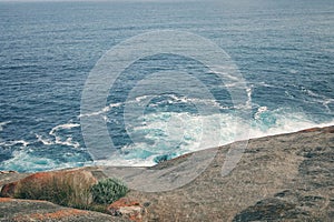 Cliffs of Kangaroo Island against the ocean in South Australia