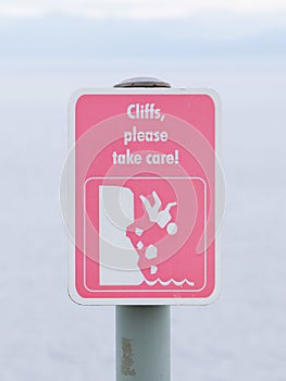 Cliffs - Keep Clear sign
