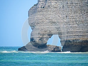 Cliffs La Falaise d'Amont in Etretat, France