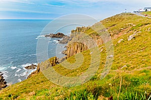 Cliffs of Lands End in Cornwall