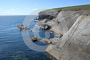 Scogliere sul ciclo continuo Testa irlanda 