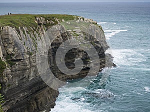 Cliffs in the Mausoleum of the english, Santander, Cantabria
