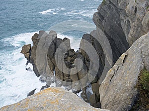 Cliffs in the Mausoleum of the english, Santander, Cantabria