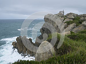 Cliffs in the Mausoleum of the english, Santander, Cantabria