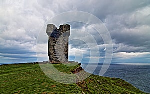 Cliffs of Moher at Hags Head under brooding skies