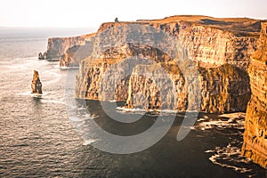 Cliffs of Moher Ireland sunset sun light Irish landmark amazing