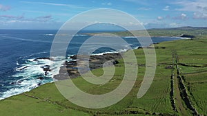 Cliffs of Moher Ireland trail aerial view