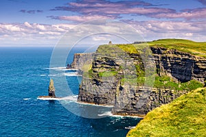 Cliffs of Moher Ireland travel traveling sea nature tourism ocean photo