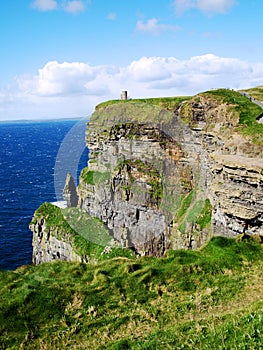 Cliffs of Moher and O'Briens Tower, County Clare, Ireland