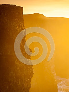 Cliffs of Moher at sunset in Co. Clare Ireland Europe.